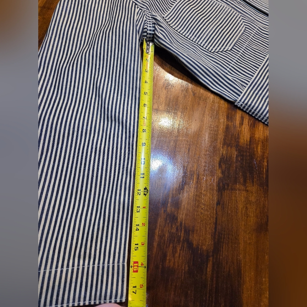 Rugged Bronson Hickory Stripe Railroad Vintage NWT Men Denim Chore Coat sz 42 - Picture 7 of 10